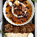 Baked Maple Brie with Pecans and Cranberries