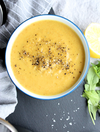 Curried Cauliflower Soup Recipe with Lentils