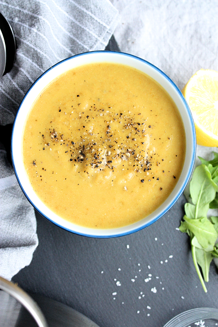 Curried Cauliflower Soup Recipe with Lentils