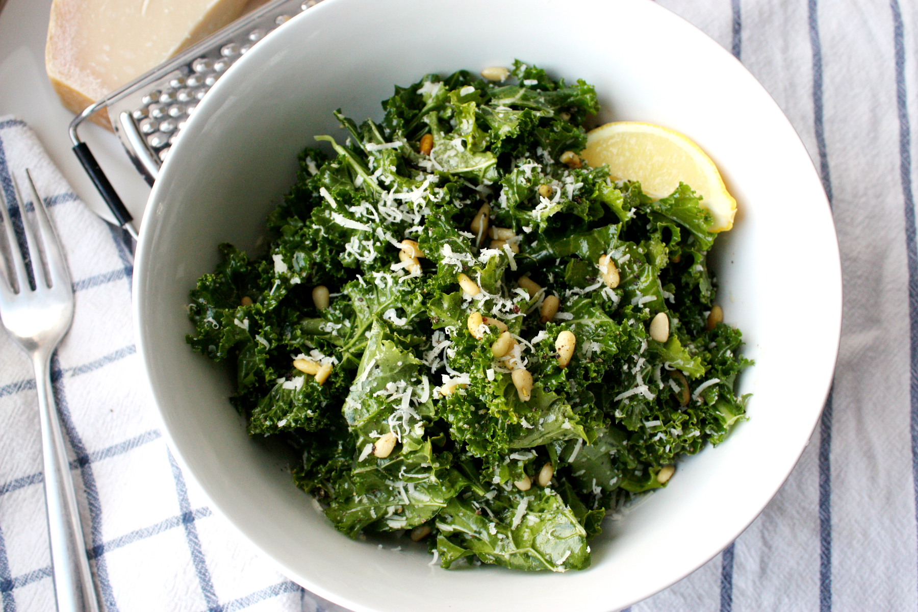 Go-to Parmesan and Pine Nut Kale Salad