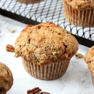 Best Zucchini Muffins with Pecans