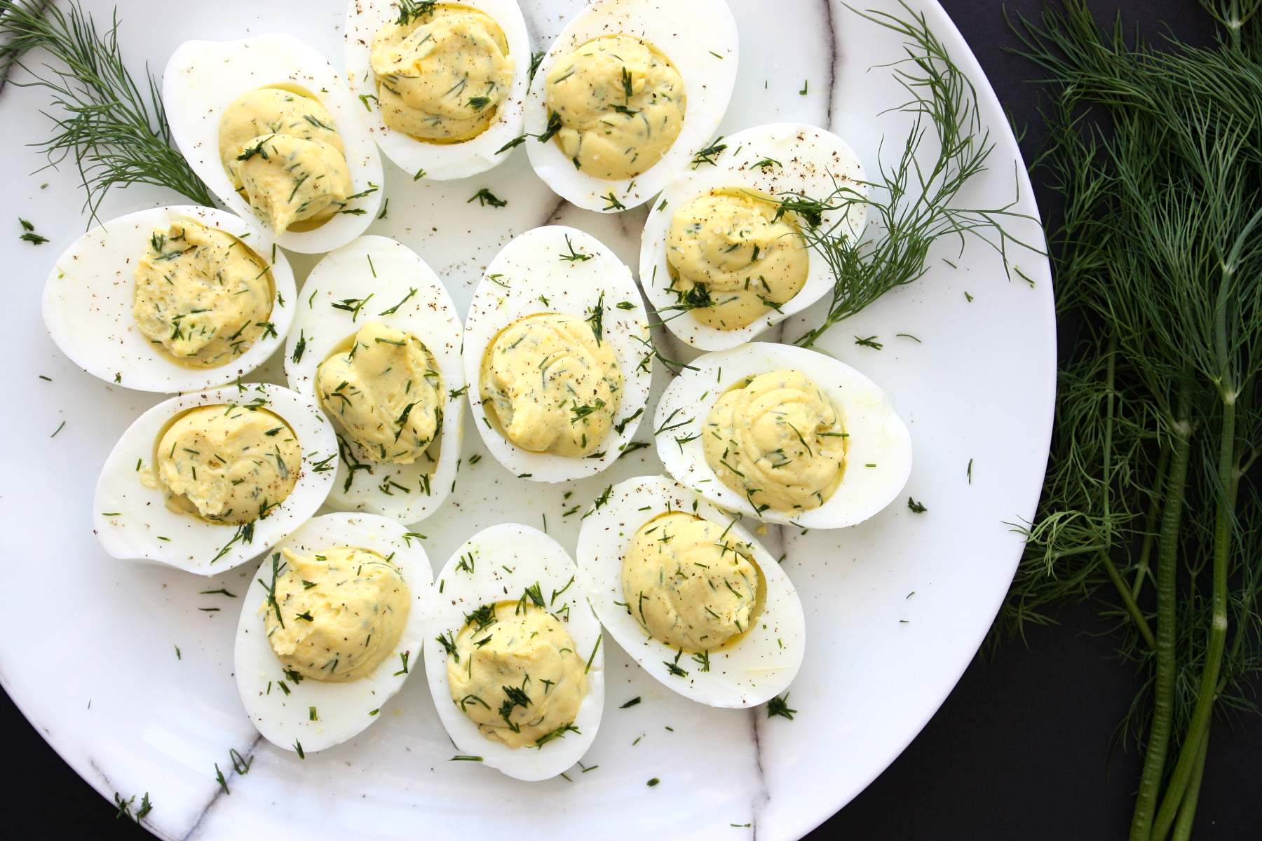 Deviled Eggs with Fresh Dill
