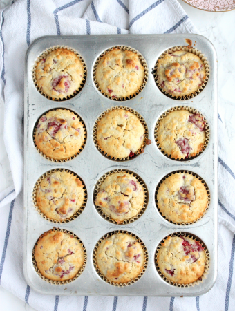 raspberry oat muffins