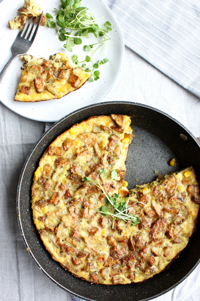 Roasted Potato and Corn Frittata