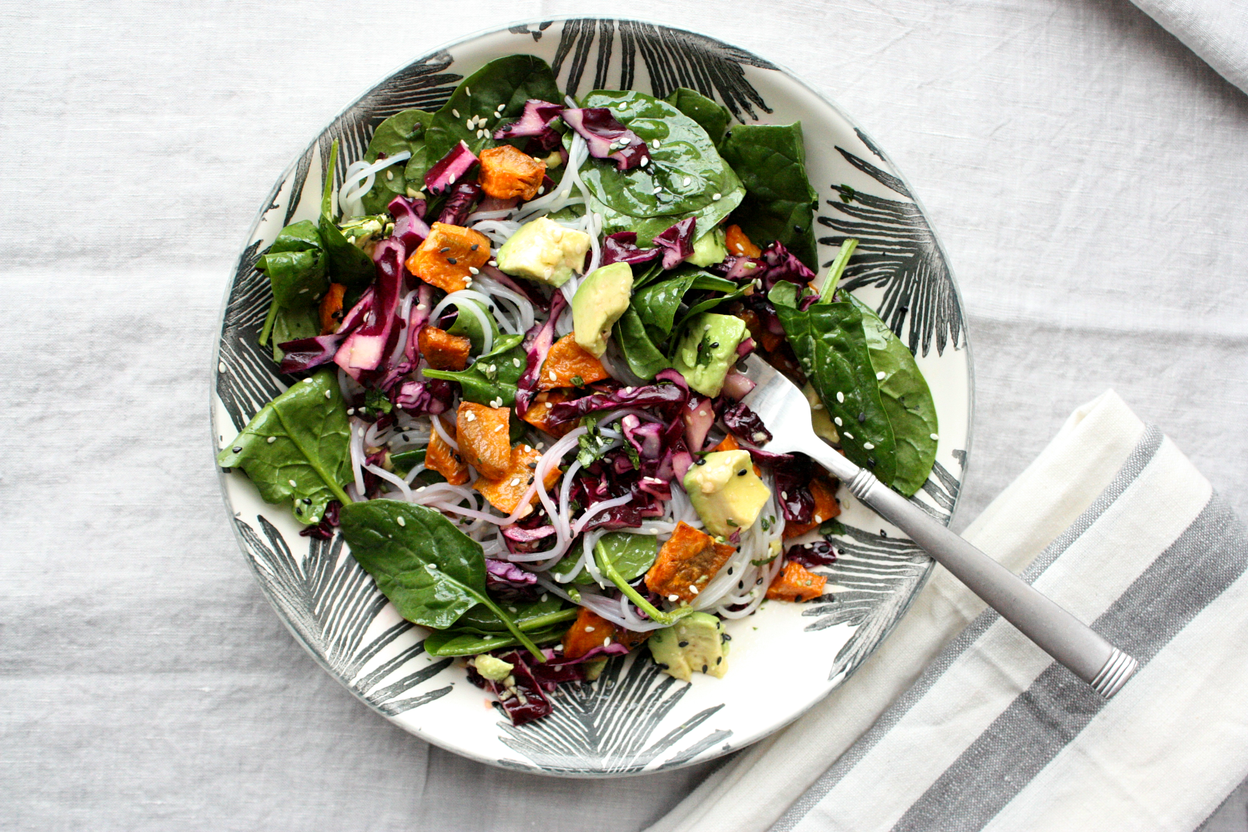 sesame ginger vermicelli bowl