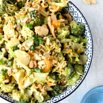 broccoli ramen salad with peanut dressing