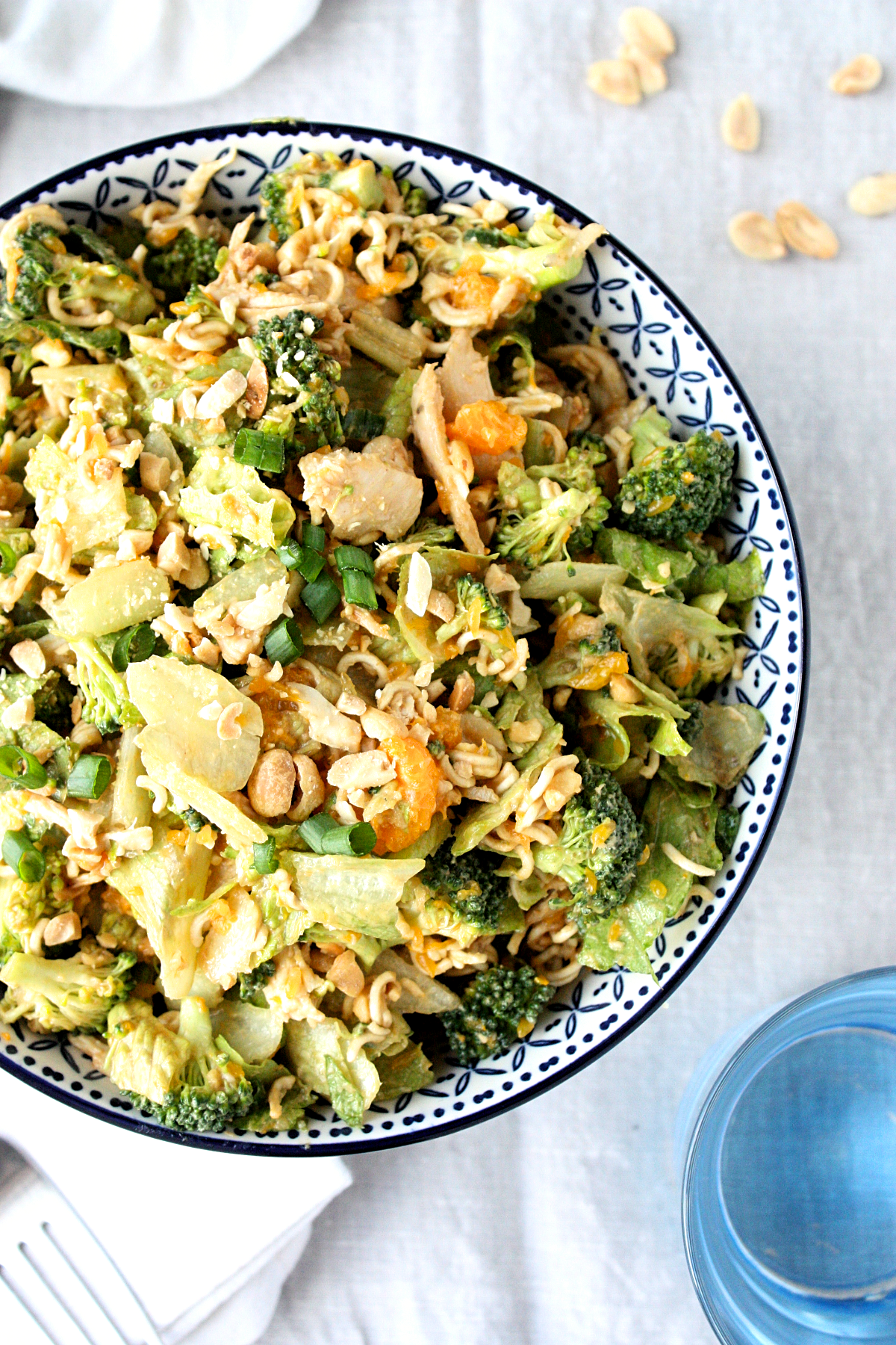 Broccoli Ramen Salad with Peanut Dressing