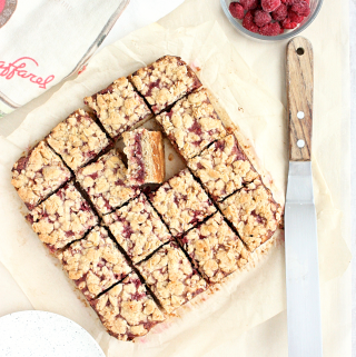 raspberry almond oat squares