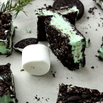 Creme de menthe Marshmallow Oreo Squares