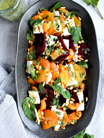 Rainbow Beet Salad with Feta and Mint