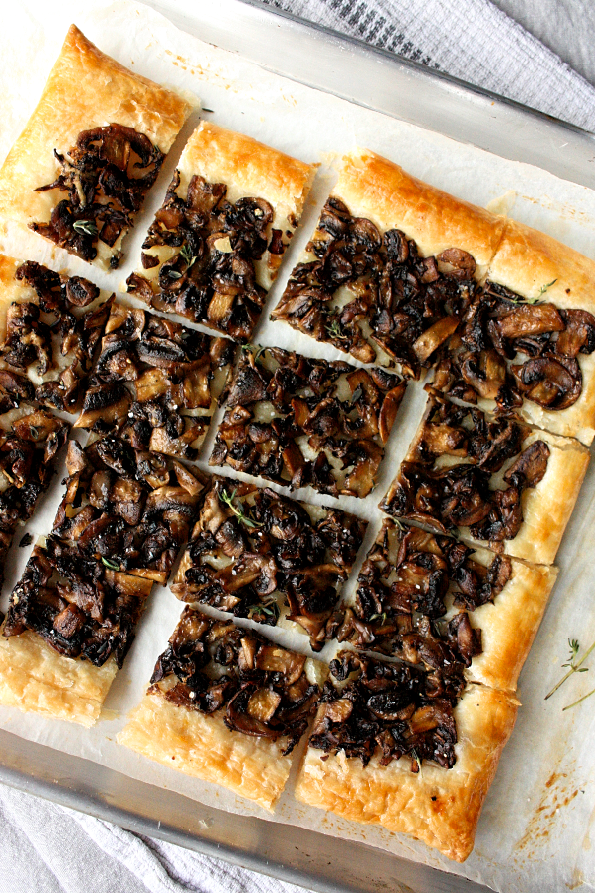 Sautéed Mushroom and Parmesan Tart