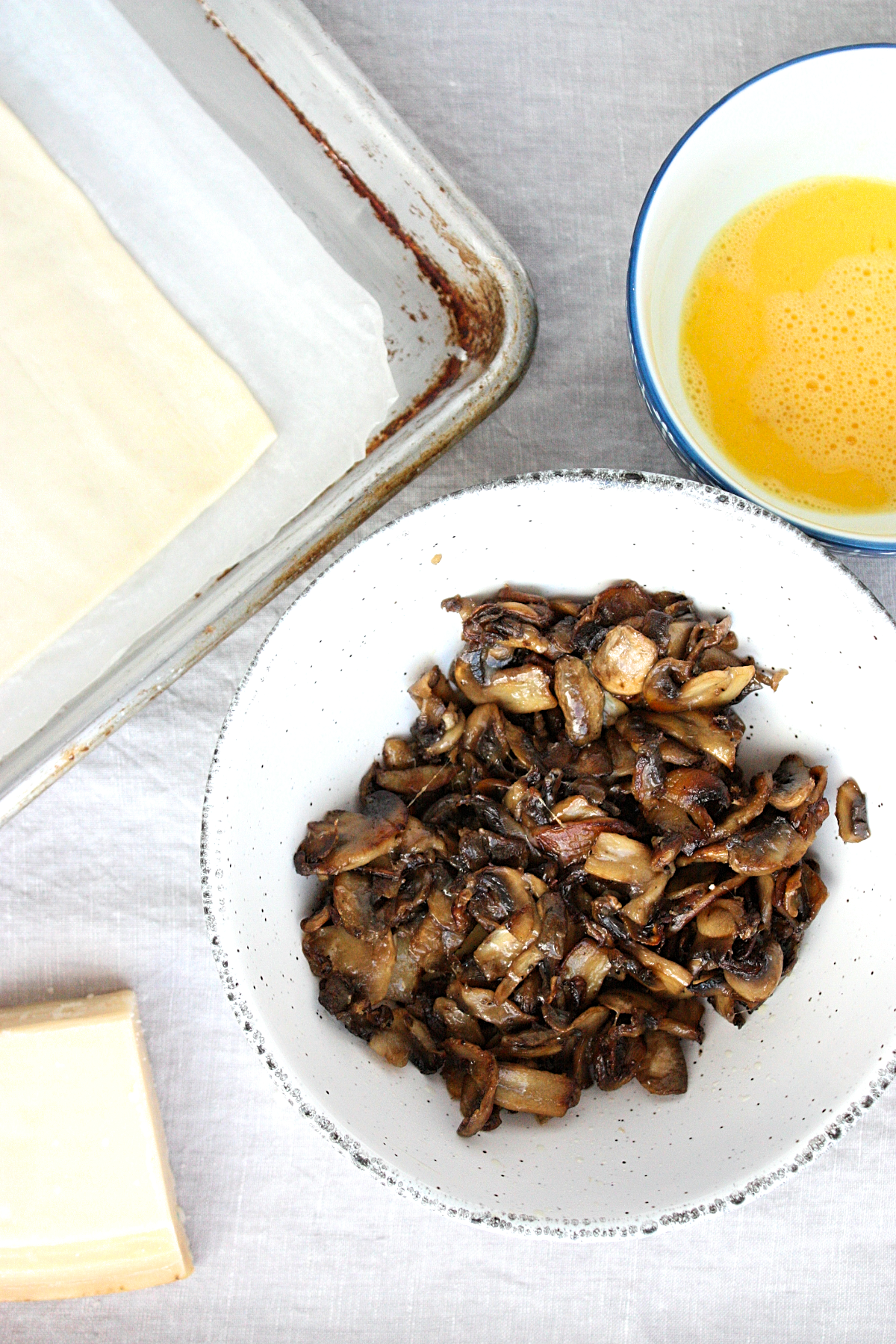 Sautéed Mushroom and Parmesan Tart