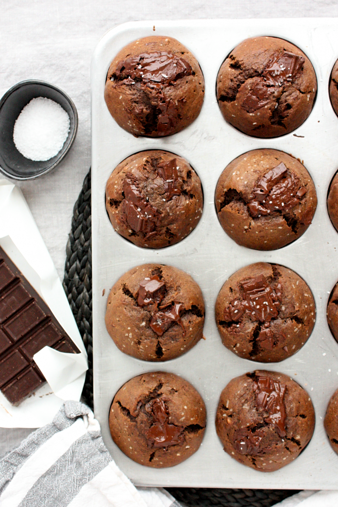 Double Chocolate Banana Muffins