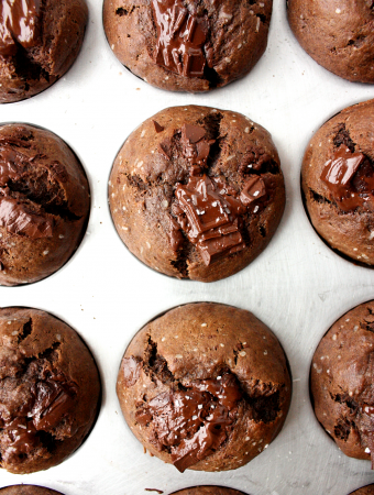 Double Chocolate Banana Muffins