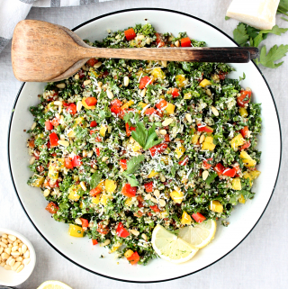 Herb Loaded Kale and Quinoa Salad