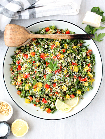 Herb Loaded Kale and Quinoa Salad