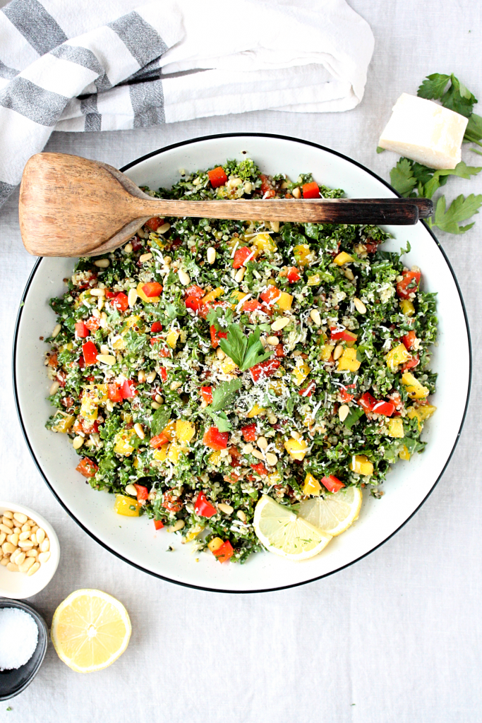 Herb Loaded Kale and Quinoa Salad