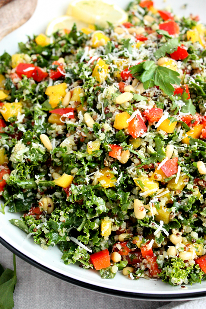 Herb Loaded Kale and Quinoa Salad