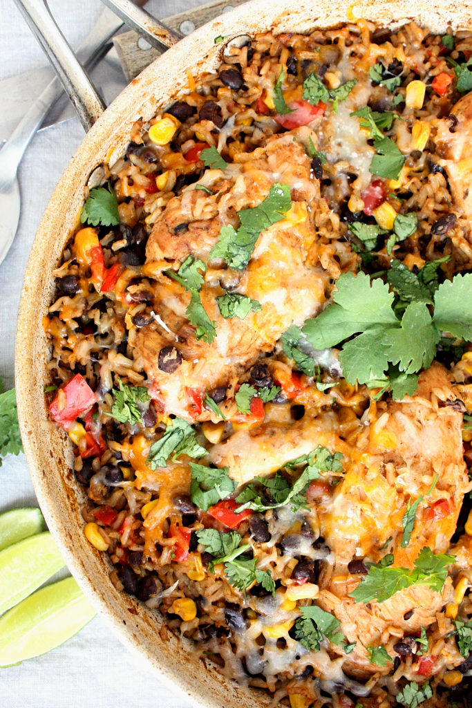 Healthy One Pan Mexican Chicken and Rice Recipe