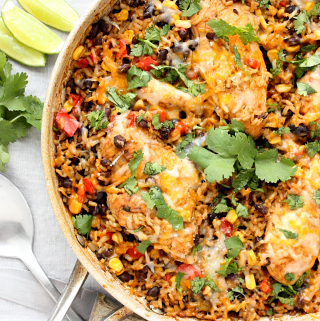 Healthy One Pan Mexican Chicken and Rice Recipe