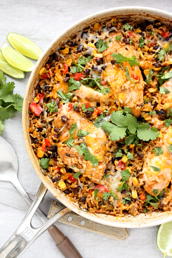 Healthy One-Pan Mexican Chicken and Rice - Monday Sunday Kitchen