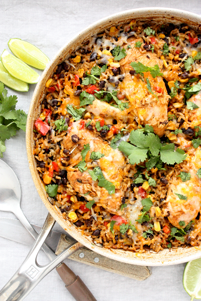 Healthy One Pan Mexican Chicken and Rice Recipe