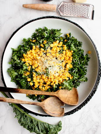 kale and sautéed corn salad