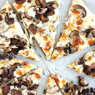 Mushroom Pizza Recipe with Garlic and Sage