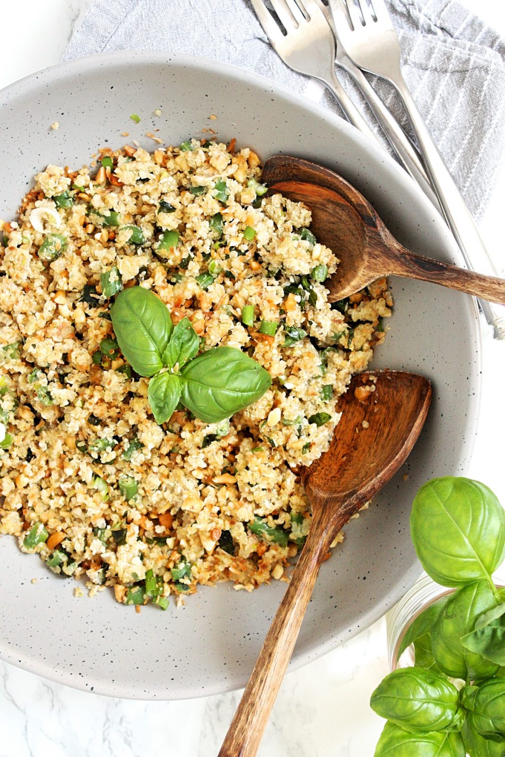 Coconut Thai Quinoa Salad with Lime and Basil