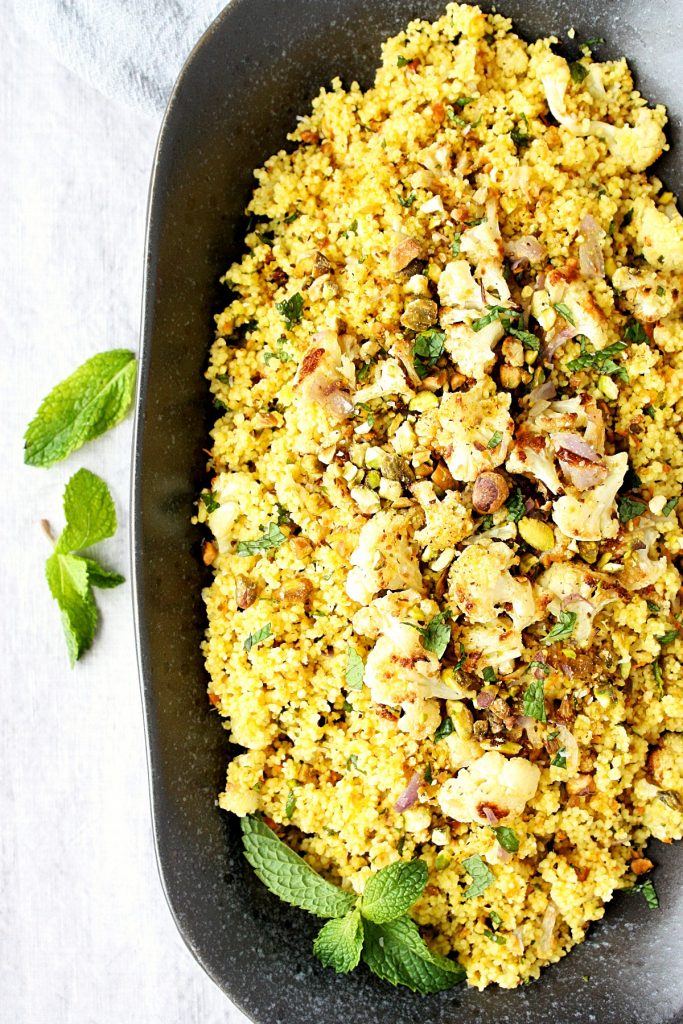 Curried Cauliflower Couscous Recipe with Mint