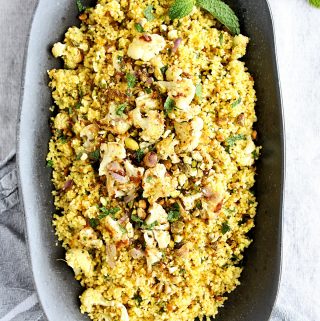 Curried Cauliflower Couscous Recipe with Mint