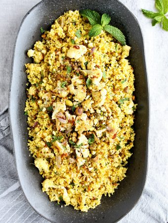 Curried Cauliflower Couscous Recipe with Mint