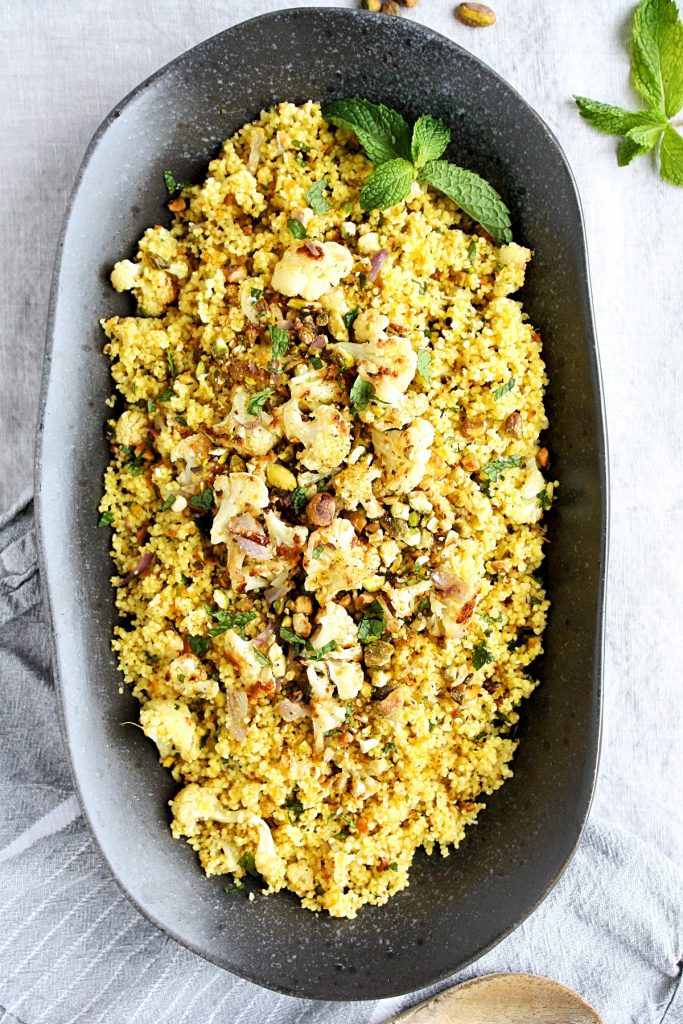 Curried Cauliflower Couscous Recipe with Mint