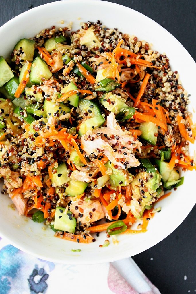 Salmon Poke Bowl Recipe with Quinoa