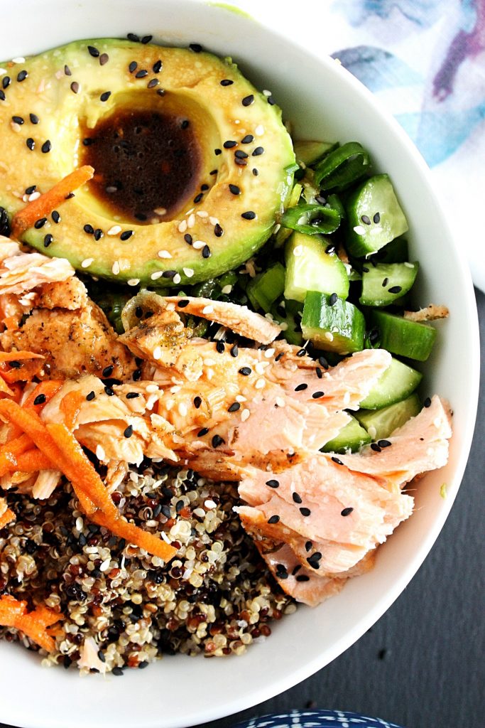 Salmon Poke Bowl Recipe with Quinoa