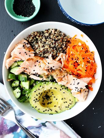 Salmon Poke Bowl Recipe with Quinoa