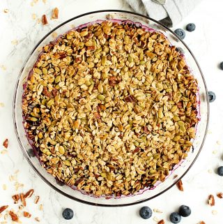 Easy healthy blueberry crisp