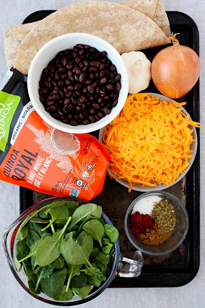 All the ingredients to make these yummy veggie enchiladas. #mondaysundaykitchen