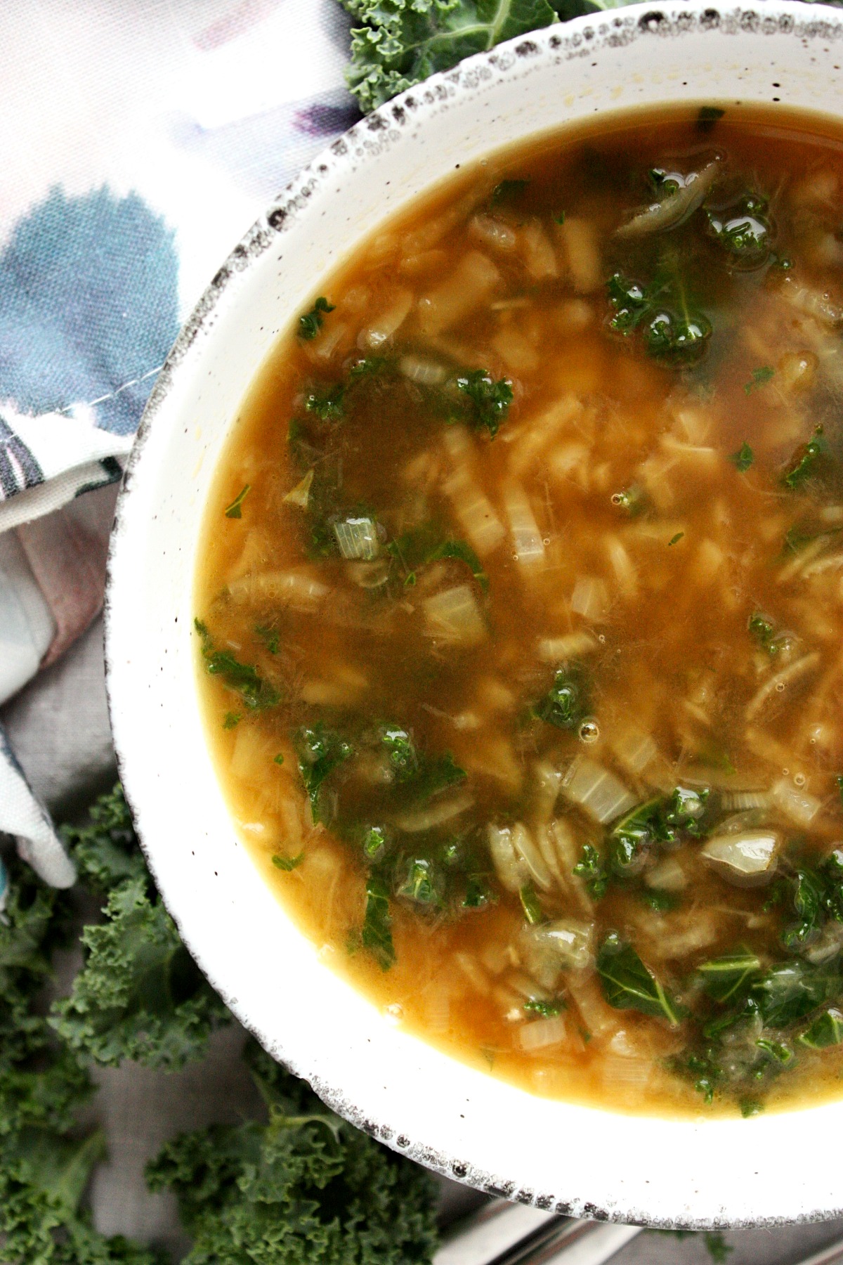 French Onion Soup with Kale