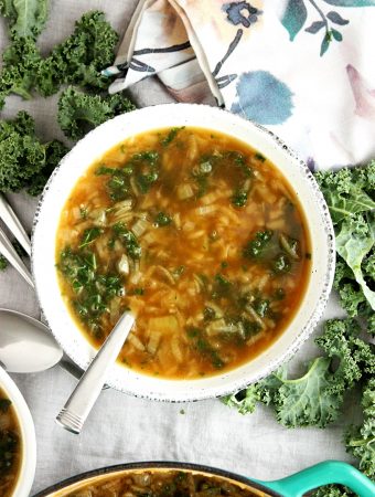 French Onion Soup with Kale