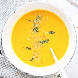 Coconut and sweet potato soup