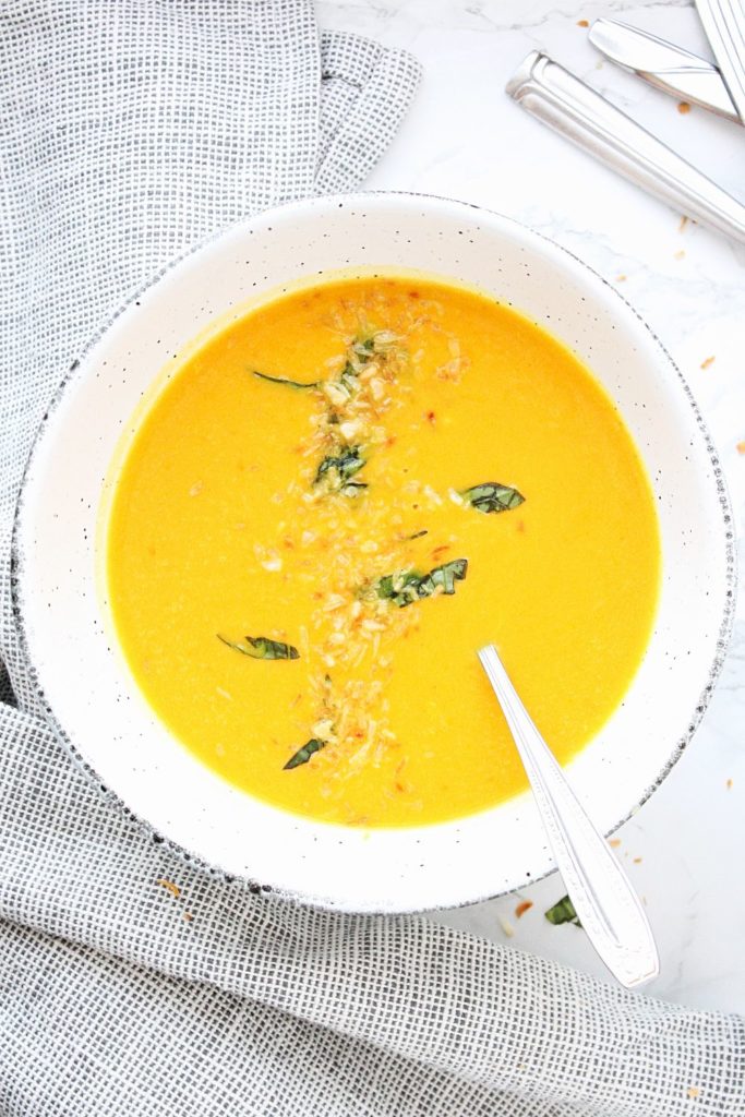 Coconut and sweet potato soup