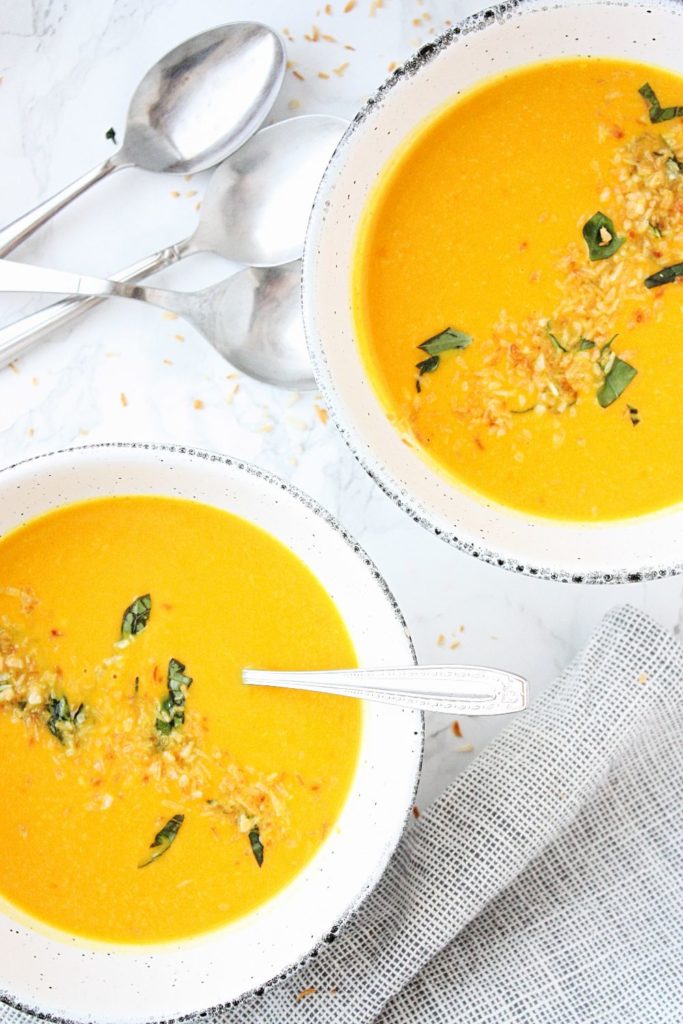 Coconut and sweet potato soup