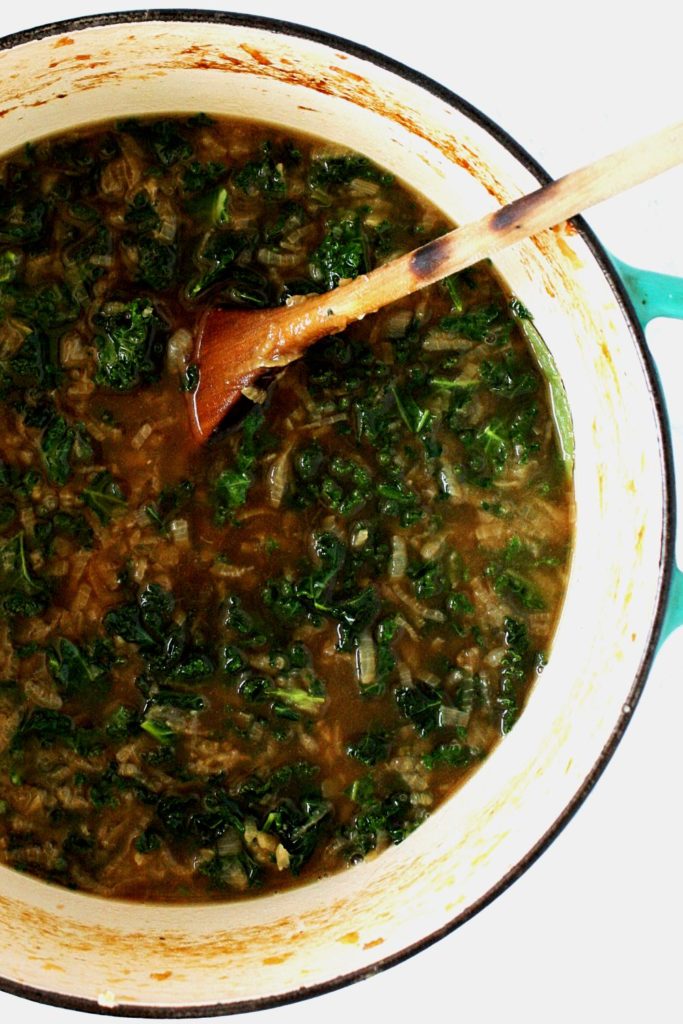 French Onion Soup Recipe with Chopped Kale
