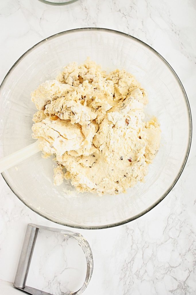 Mixing the scone dough